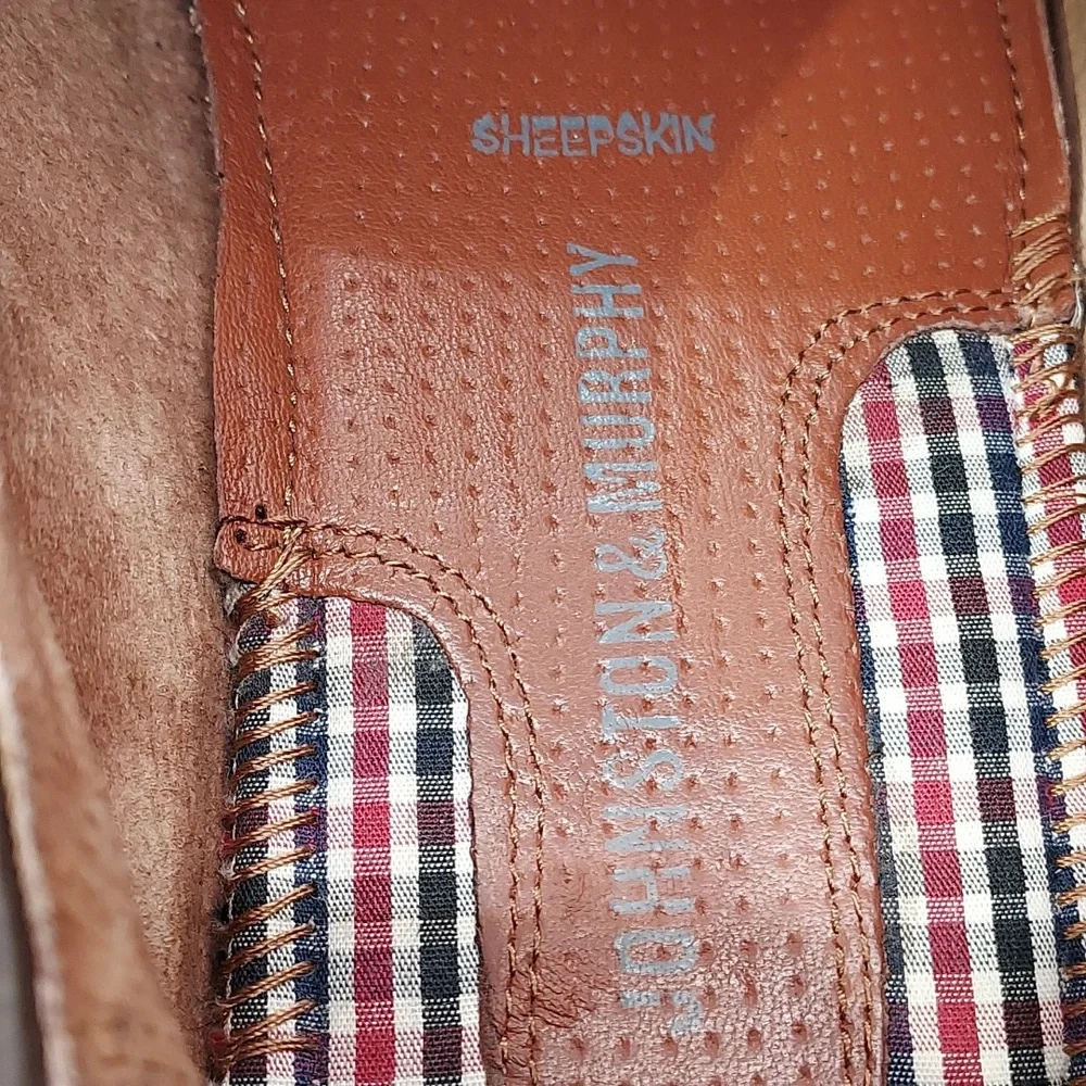 Men's Brown Suede Derby Shoes with Red Accents